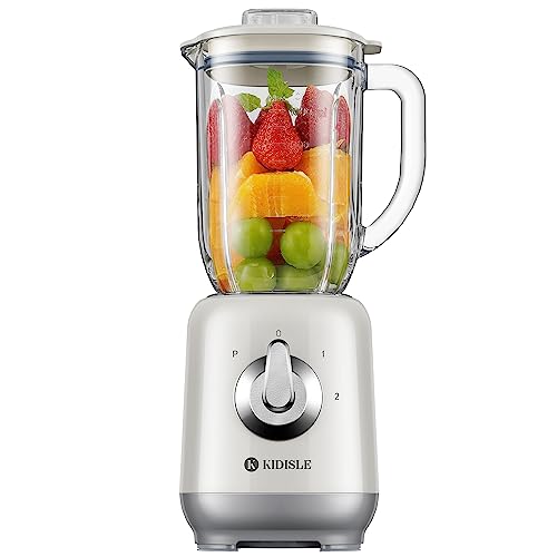 KIDISLE-Retro-Blenders-for-Kitchen-34oz-Glass-Jar-700W-Smoothie-Blender-for-Shakes-and-Smoothies-3-Adjustable-Speed-for-Milkshake-Ice-Crush-Puree-and-Frozen-Fruit-White-0 KIDISLE Retro Blender for Kitchen